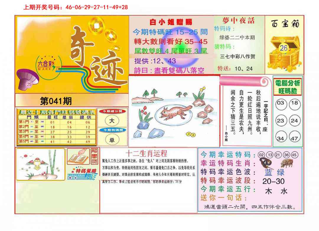 041期九龍奇迹A(推荐)[图]