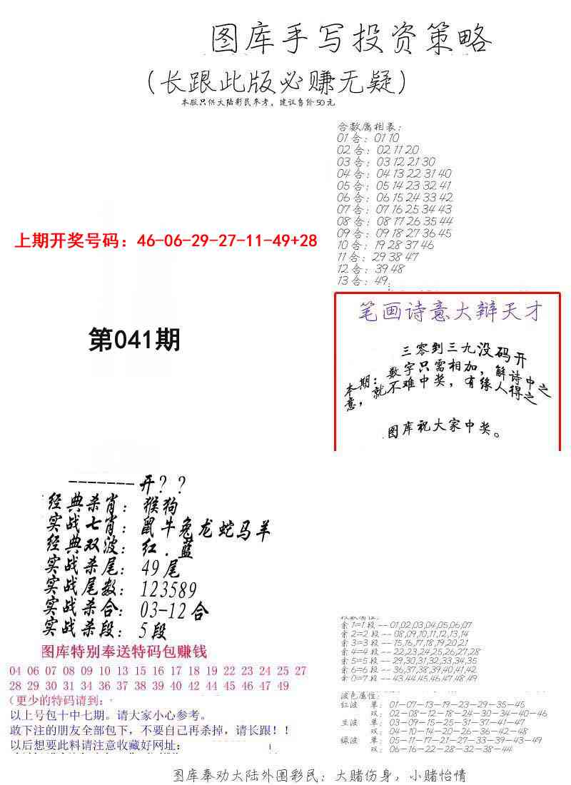 041期手写投资策略[图]