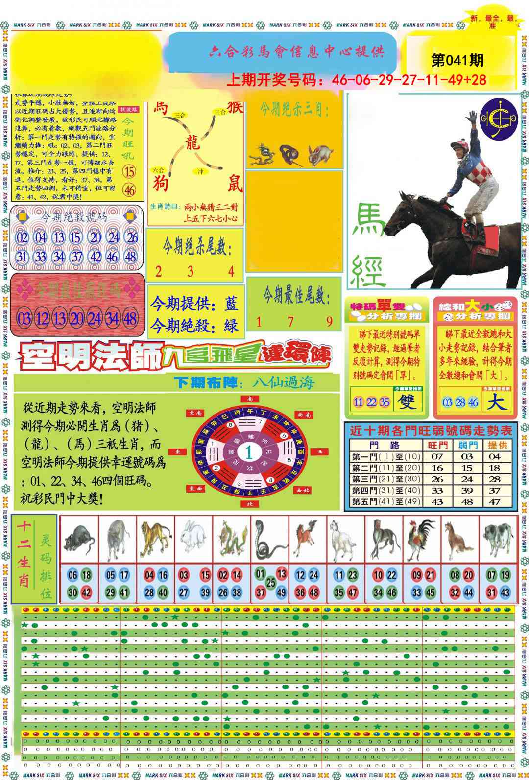 041期九龍马经A(推荐)[图]