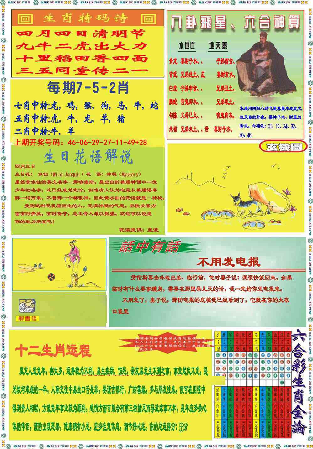 041期九龍马经B(推荐)[图]