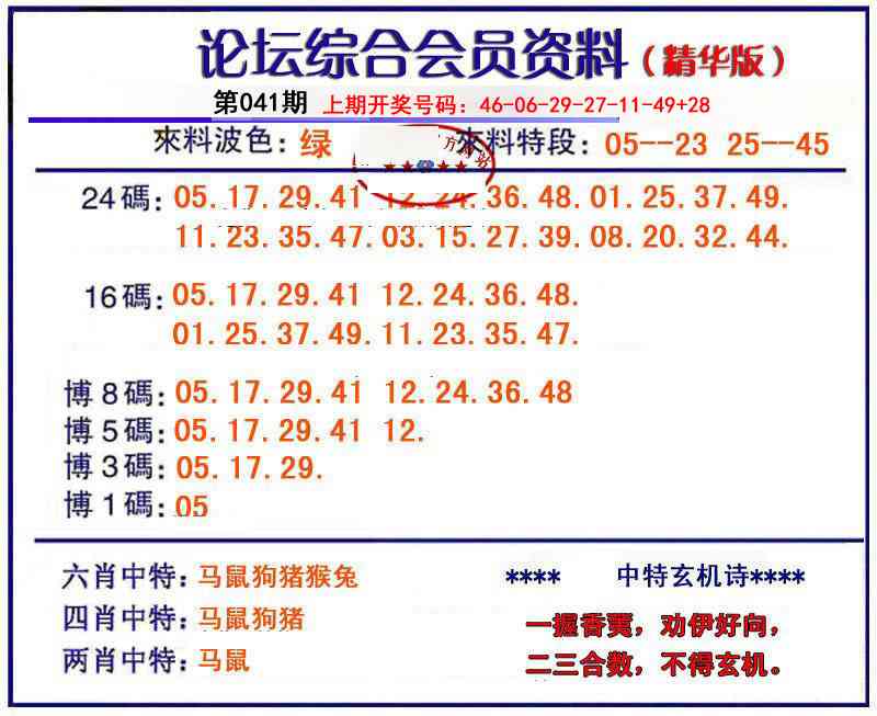 041期综合会员资料[图]