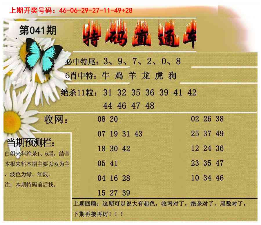 041期特码直通车[图]