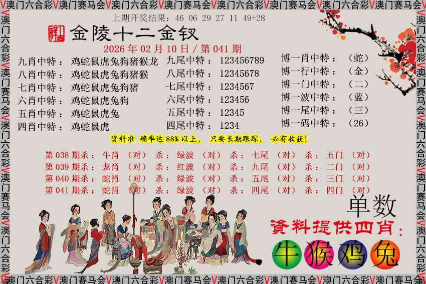 041期金陵十二金钗[图]