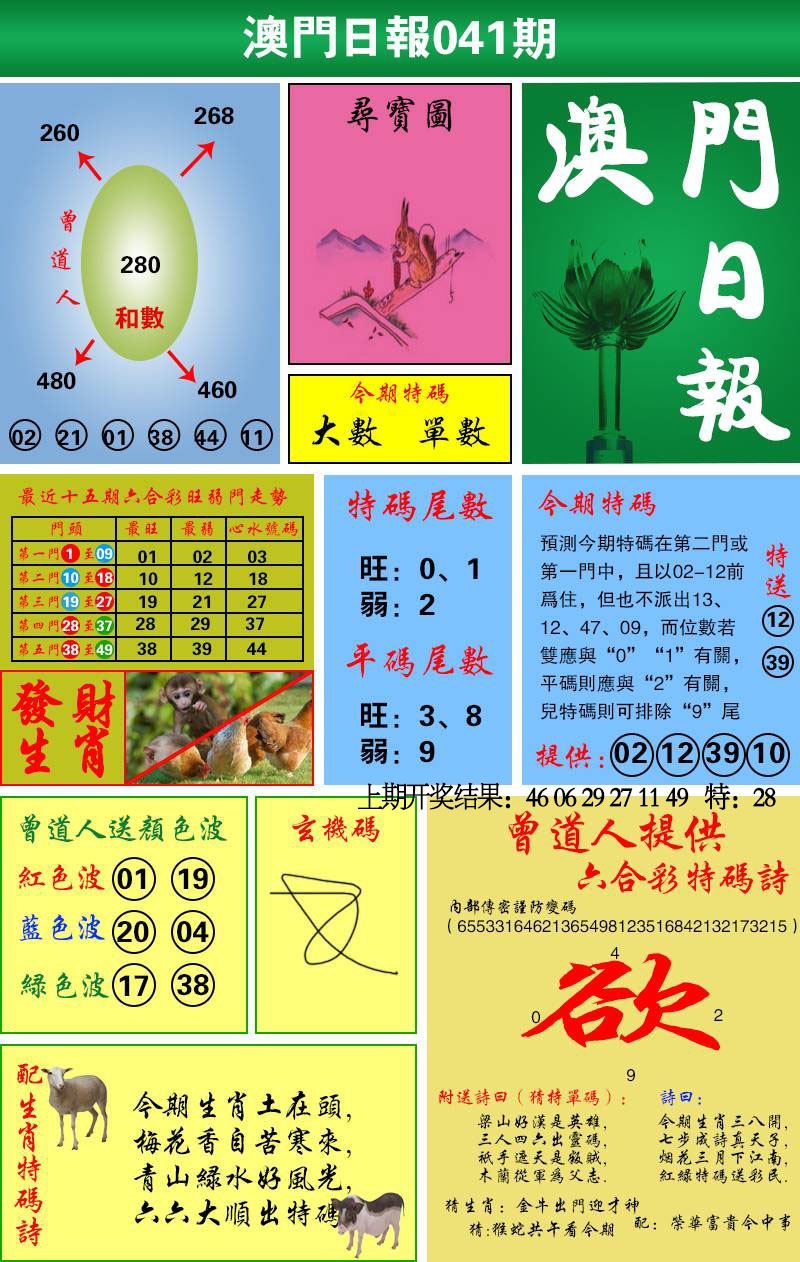 041期澳门日报[图]