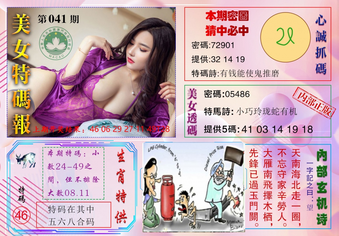 041期美女特码报[图]