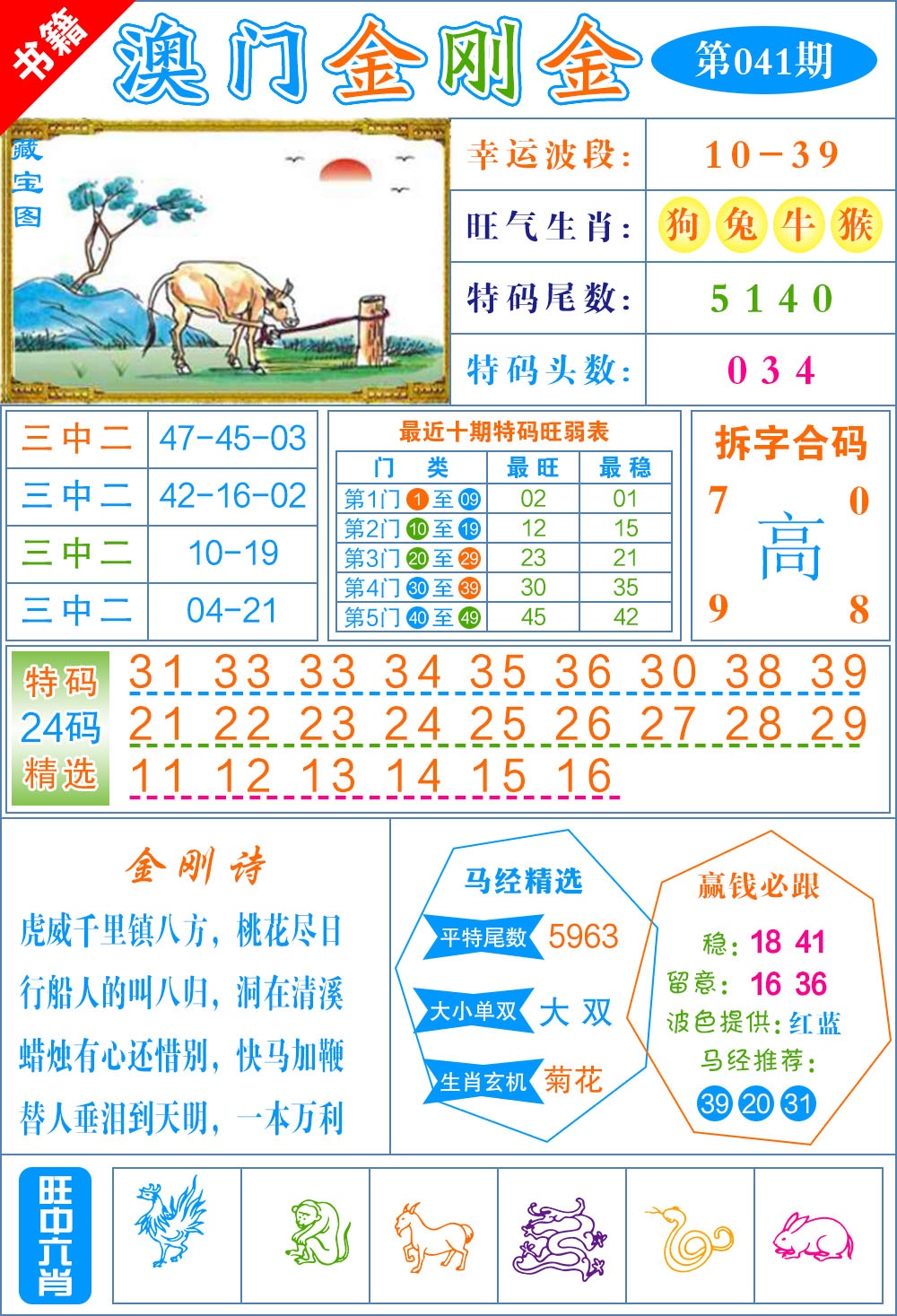 041期澳门金刚金[图]
