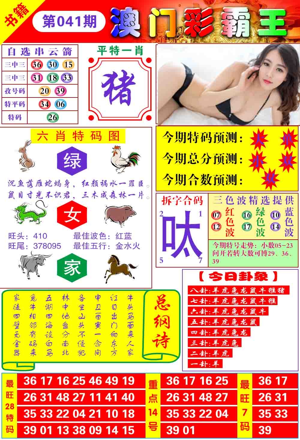 041期澳门彩霸王[图]