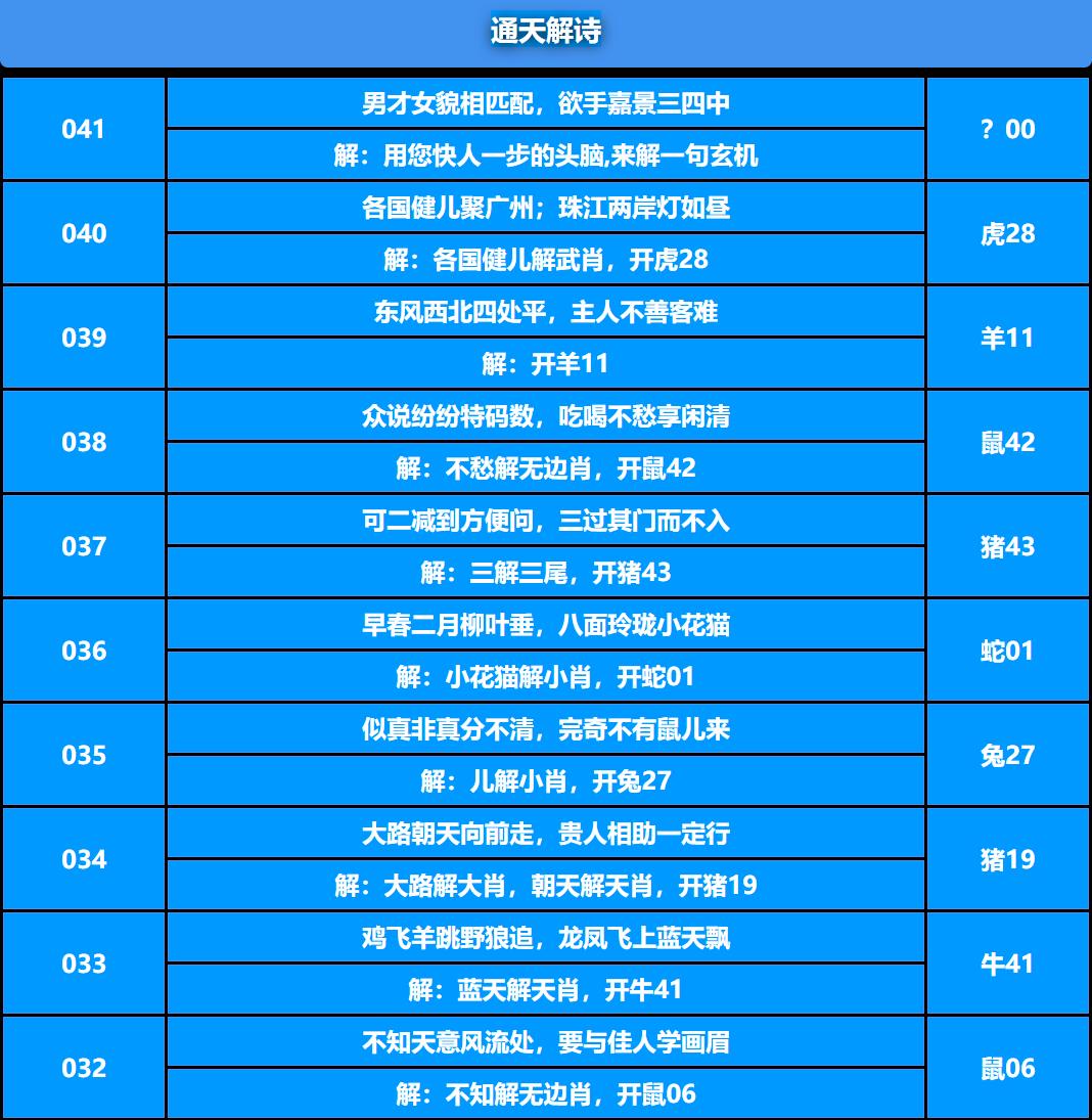 041期通天解诗[图]